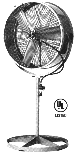 Misting mancooler air circulation fan